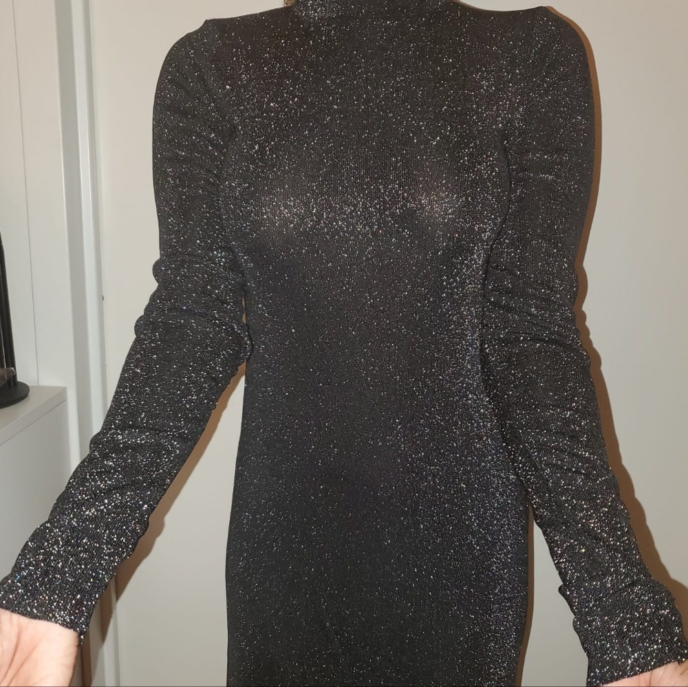 Metallic Thread Knit Dress Limited Edition Zara